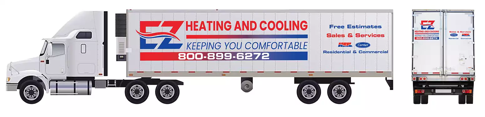 Enhance Your 40-Foot Trailer's Look with Custom Vinyl Graphics - High-Coverage Image