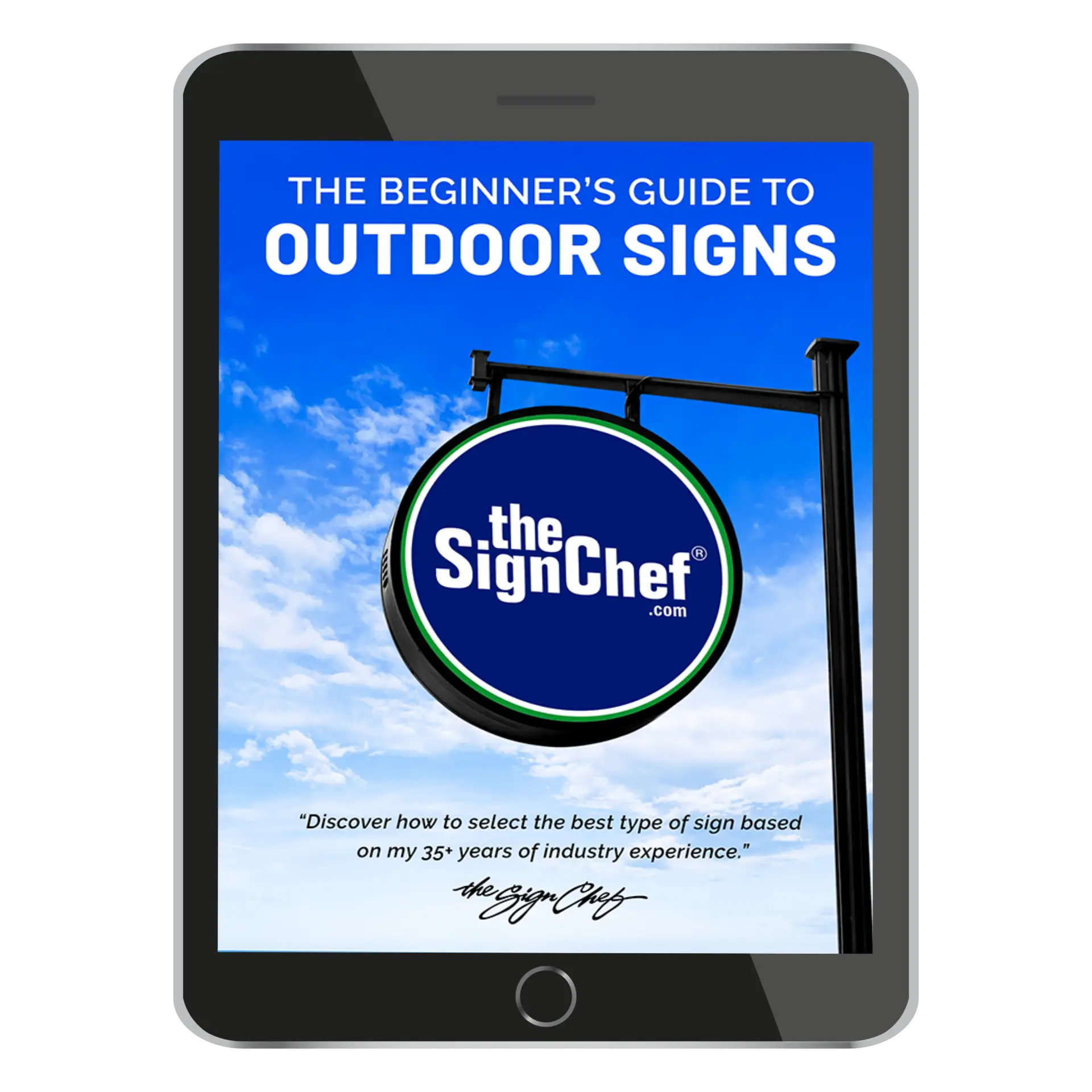 TheSignChef Tablet design