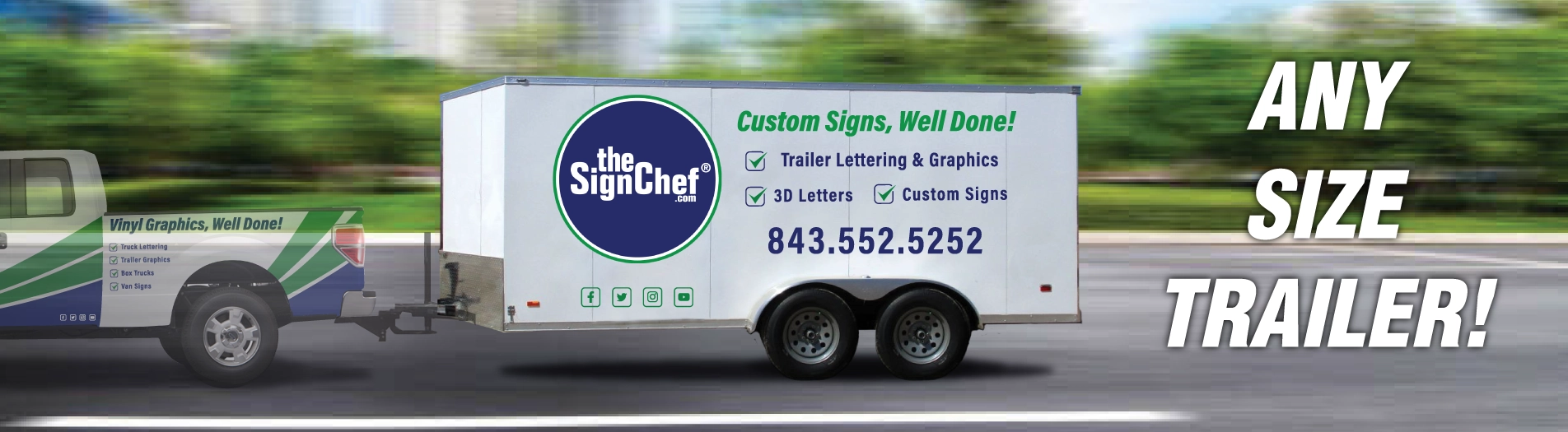 High-Impact Vinyl Lettering for Trailers - Customized Logos and Graphics