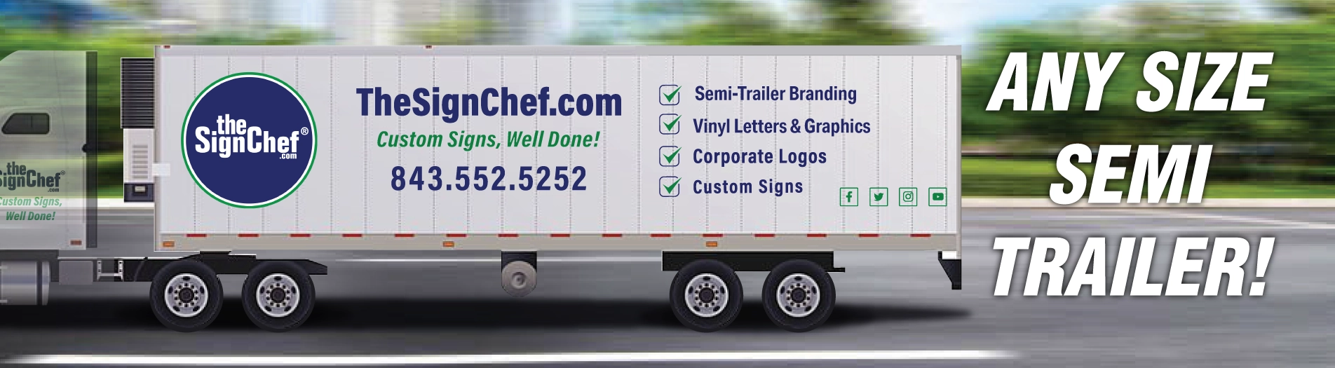 High Coverage Vinyl Graphics Package on Semi Trailer: Enhance the Visual Appeal and Branding
